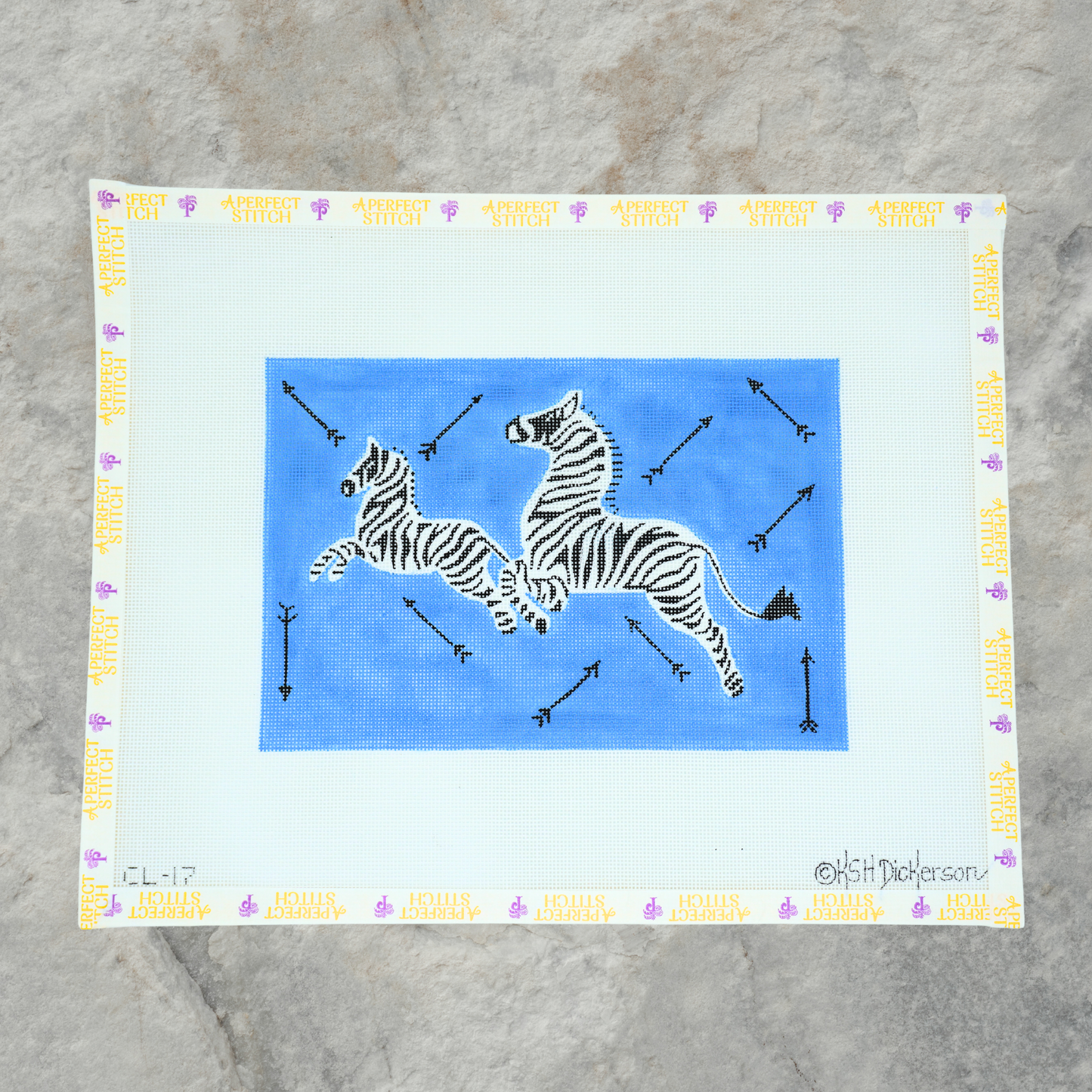 Kate Dickerson | CL-17 Zebra Blue | Canvas