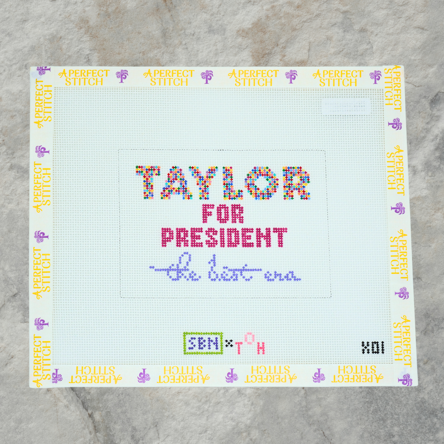 Susan Battle Needlepoint | X01 Taylor for President | Canvas