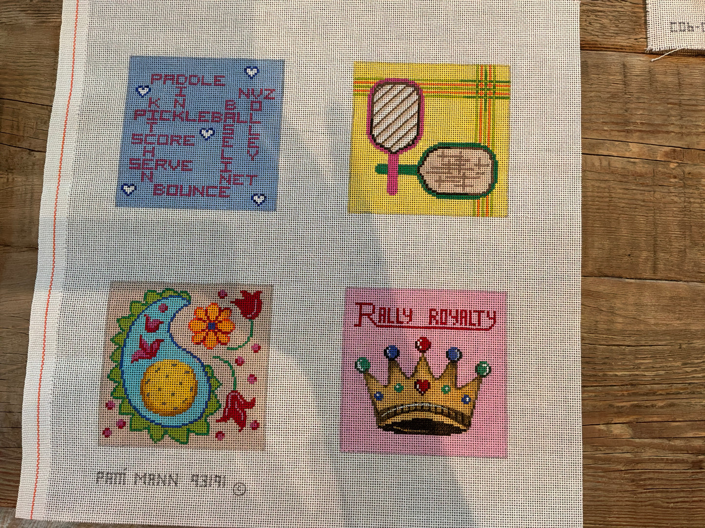 Patti Mann | 93191-CST Pickleball Coasters | Canvas