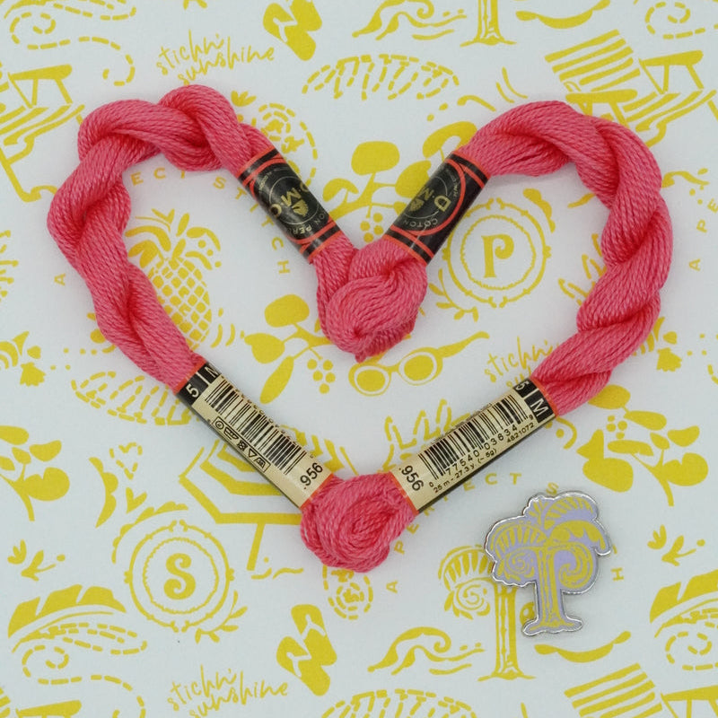 DMC 5 Pearl Cotton | 956 Geranium | Thread
