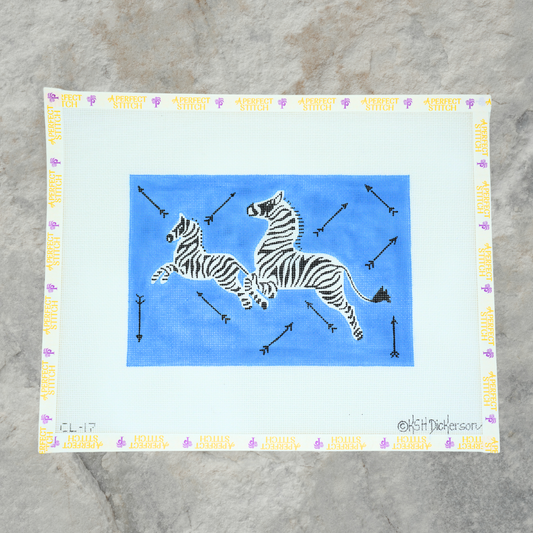 Kate Dickerson | CL-17 Zebra Blue | Canvas