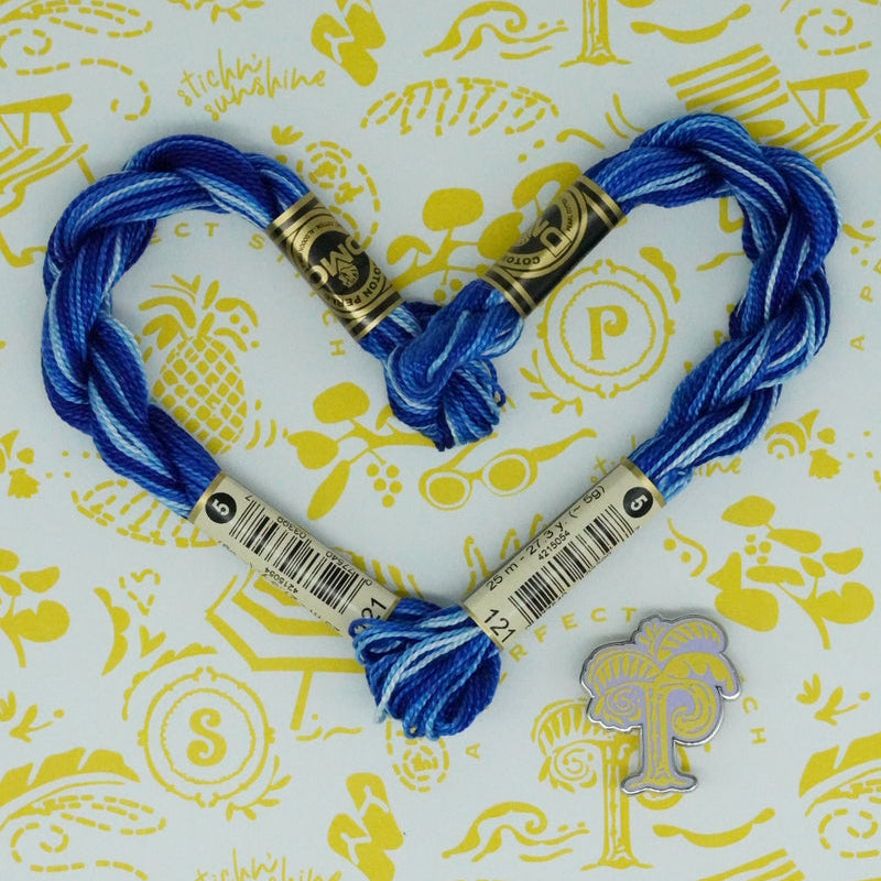 DMC 5 Pearl Cotton | 121 Delft Blue Ombre | Thread