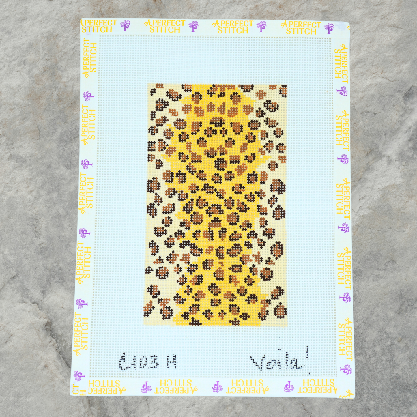 Voila | C103H Leopard Print Eyeglass Case | Canvas