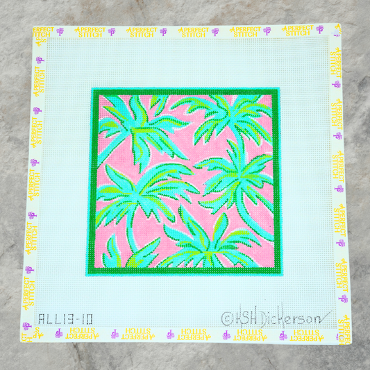 Kate Dickerson | ALL13-10 Pink and Green Palm Trees | Canvas