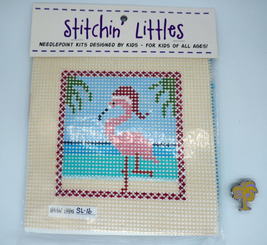 Purple Palm Designs | Stitchin' Littles Kits | Flamingo Fun
