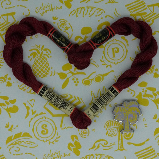 DMC 5 Pearl Cotton | 221 Mars Red | Thread