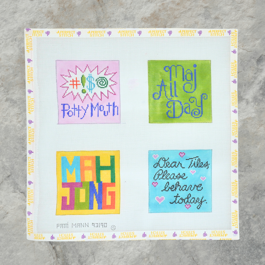 Patti Mann | 93190-CST Mahjong Coasters | Canvas