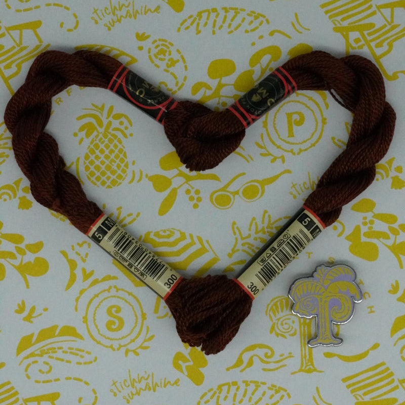 DMC 5 Pearl Cotton | 300 Mahogany | Thread