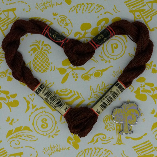 DMC 5 Pearl Cotton | 300 Mahogany | Thread