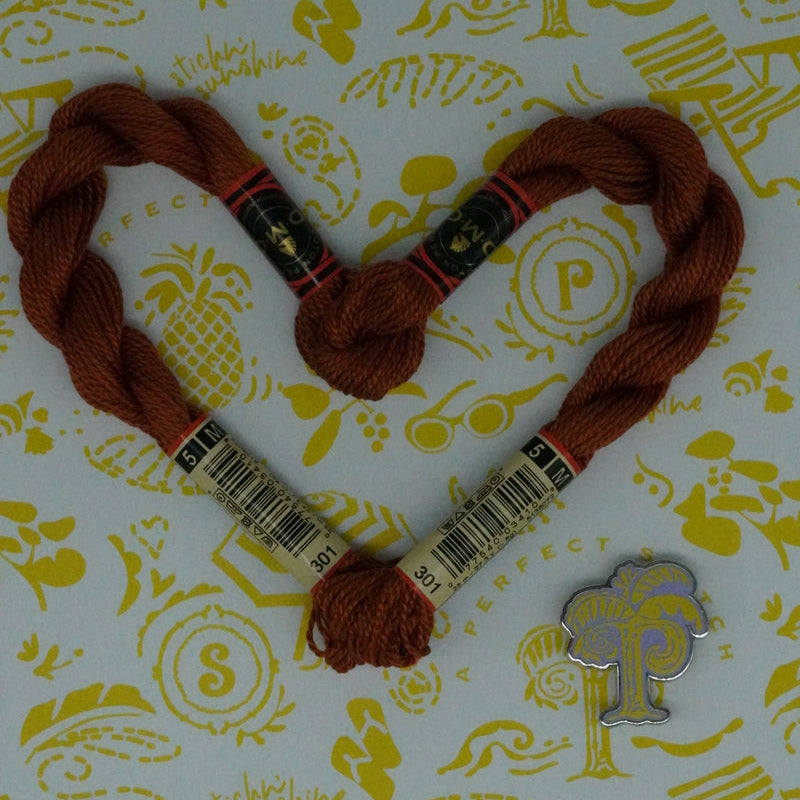 DMC 5 Pearl Cotton | 301 Metallic Squirrel | Thread