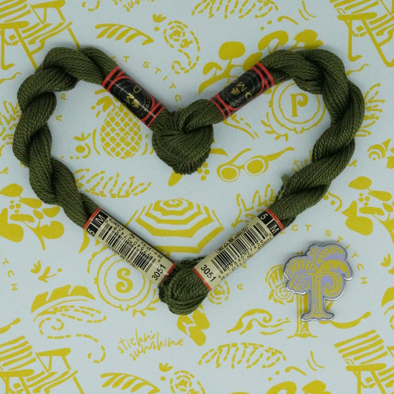 DMC 5 Pearl Cotton | 3051 Forest Green | Thread