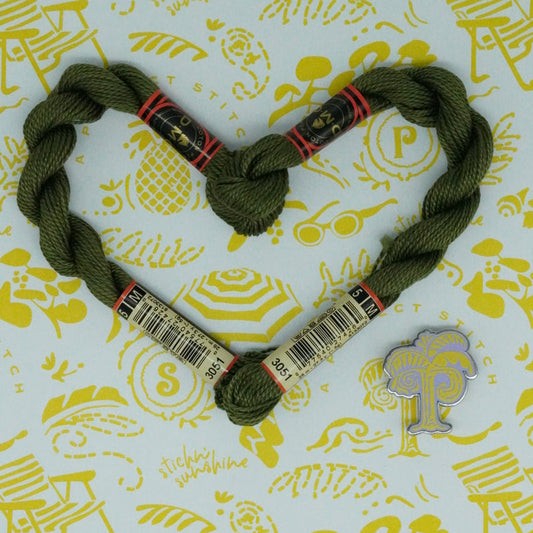 DMC 5 Pearl Cotton | 3051 Forest Green | Thread