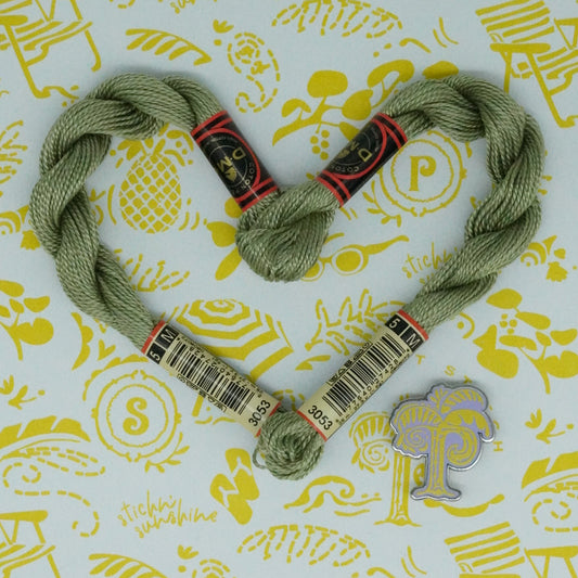 DMC 5 Pearl Cotton | 3053 Avocado | Thread
