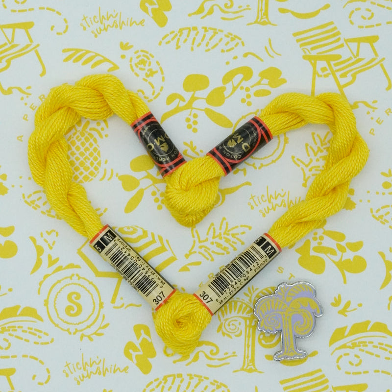 DMC 5 Pearl Cotton | 307 Lemon | Thread
