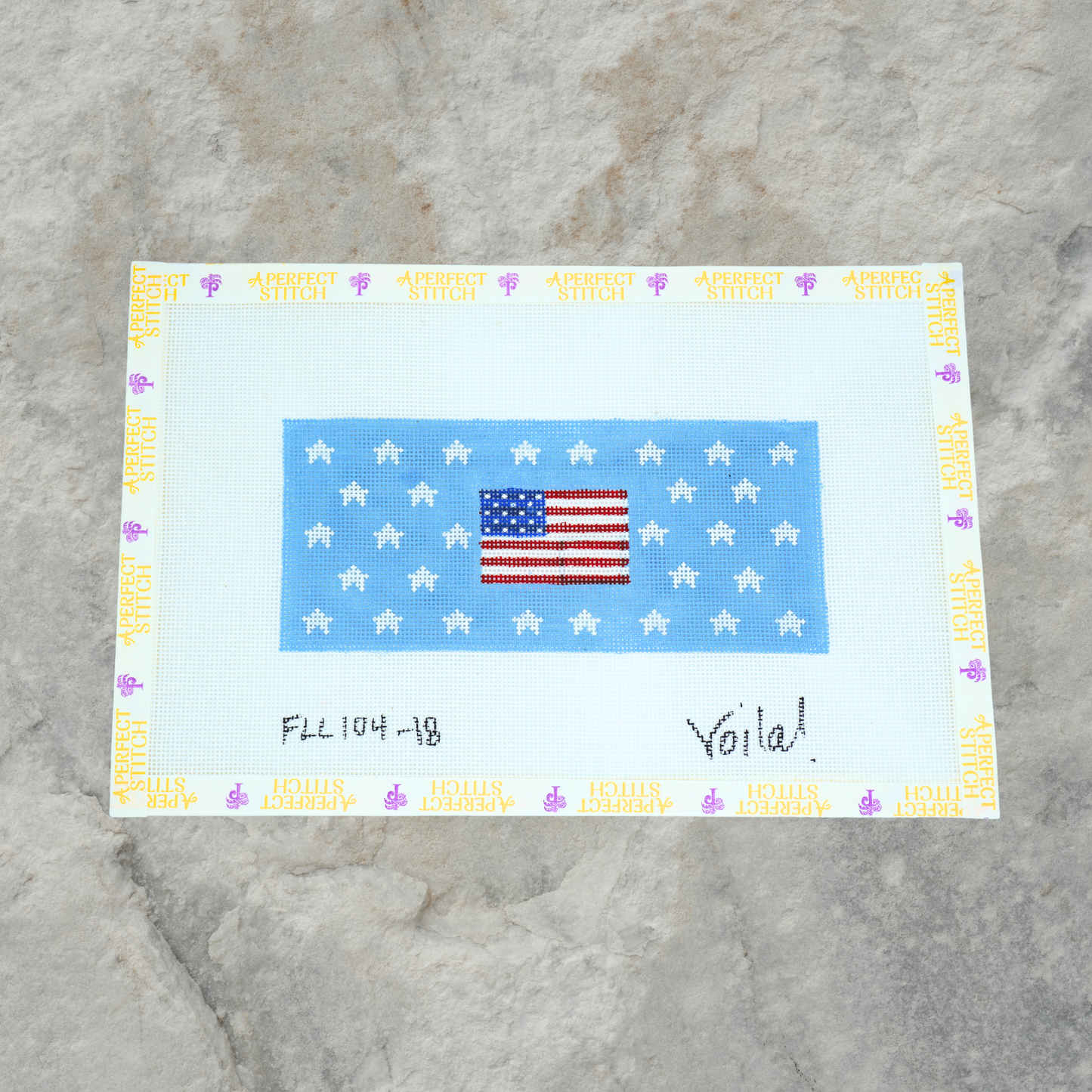 Voila | FLL104-18 American Flag Flask Holder | Canvas