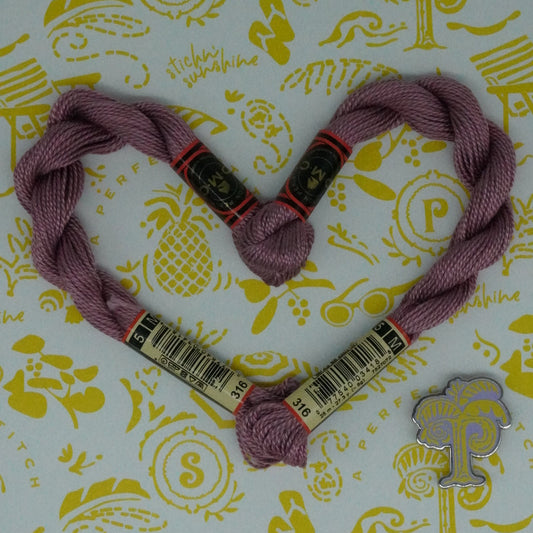 DMC 5 Pearl Cotton | 316 Metallic Heather | Thread