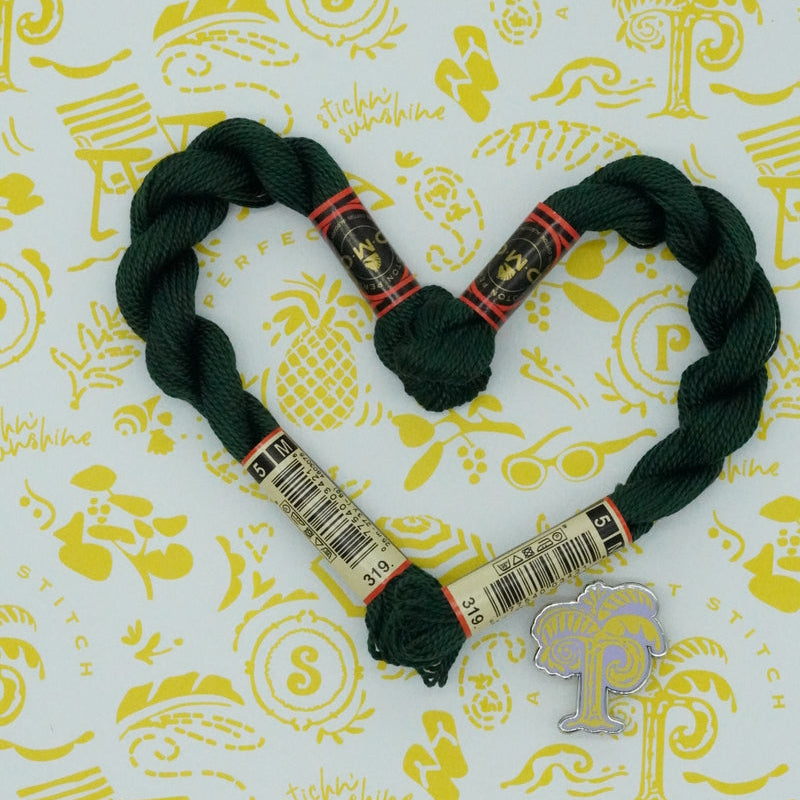 DMC 5 Pearl Cotton | 319 Shaded Green | Thread