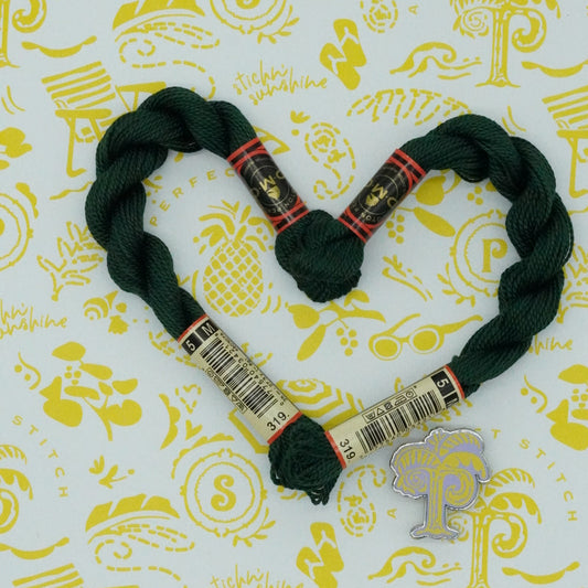 DMC 5 Pearl Cotton | 319 Shaded Green | Thread
