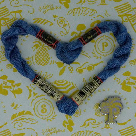 DMC 5 Pearl Cotton | 322 Delft Blue | Thread