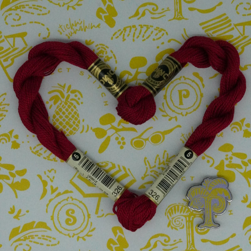 DMC 5 Pearl Cotton | 326 Rhubarb | Thread