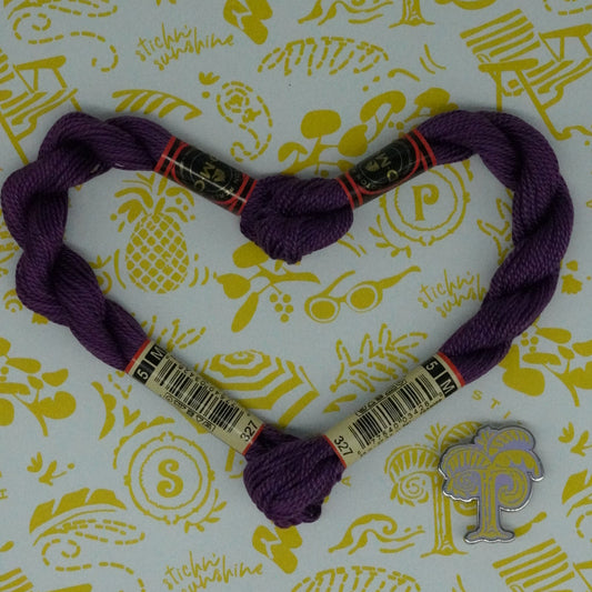 DMC 5 Pearl Cotton | 327 Dark Purple | Thread