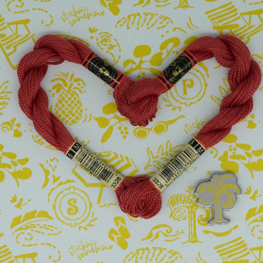 DMC 5 Pearl Cotton | 3328 Amaranth | Thread