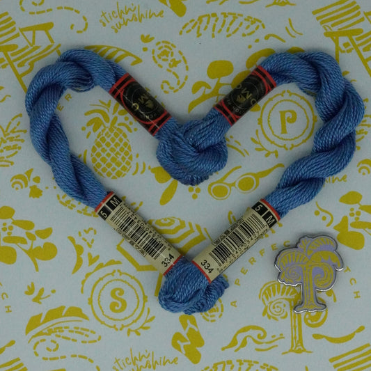 DMC 5 Pearl Cotton | 334 Light Indigo | Thread