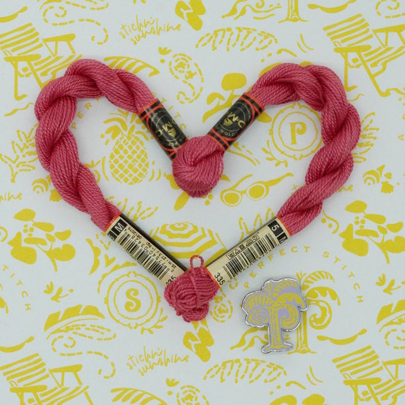 DMC 5 Pearl Cotton | 335 Dark Pink | Thread