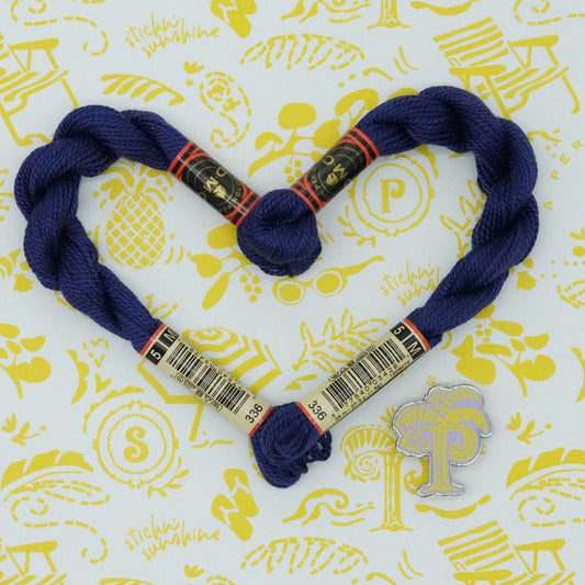 DMC 5 Pearl Cotton | 336 Indigo Blue | Thread