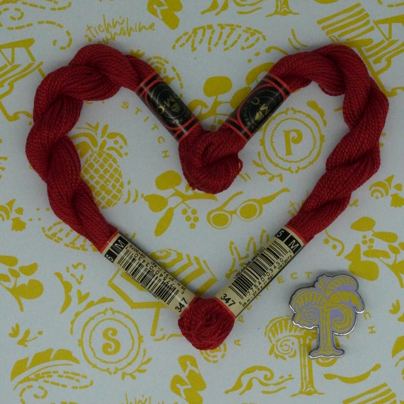 DMC 5 Pearl Cotton | 347 Egyptian Red | Thread
