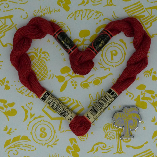 DMC 5 Pearl Cotton | 347 Egyptian Red | Thread