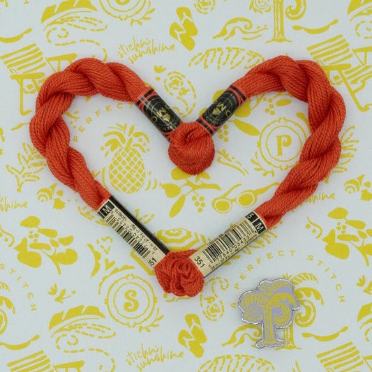 DMC 5 Pearl Cotton | 351 Coral | Thread
