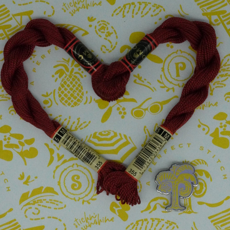DMC 5 Pearl Cotton | 355 Red Brown | Thread