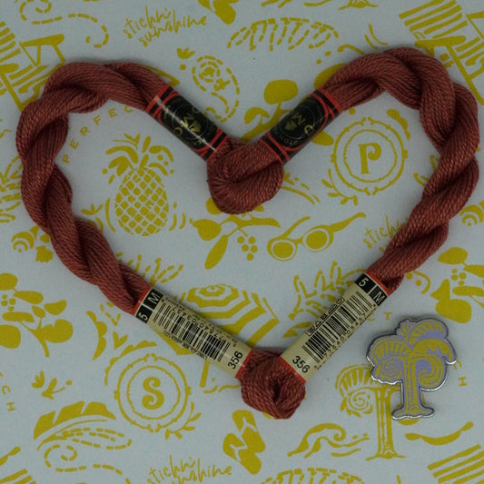 DMC 5 Pearl Cotton | 356 Pink Terracotta | Thread