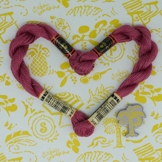 DMC 5 Pearl Cotton | 3687 Berry Smoothie | Thread