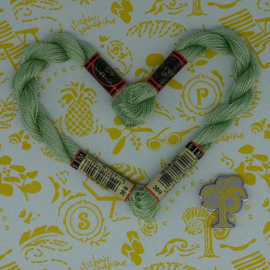 DMC 5 Pearl Cotton | 369 Bamboo Shoot Green | Thread