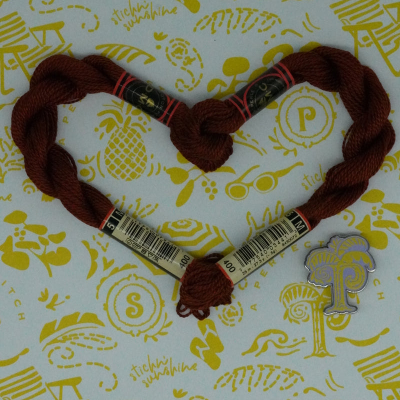DMC 5 Pearl Cotton | 400 Conker | Thread