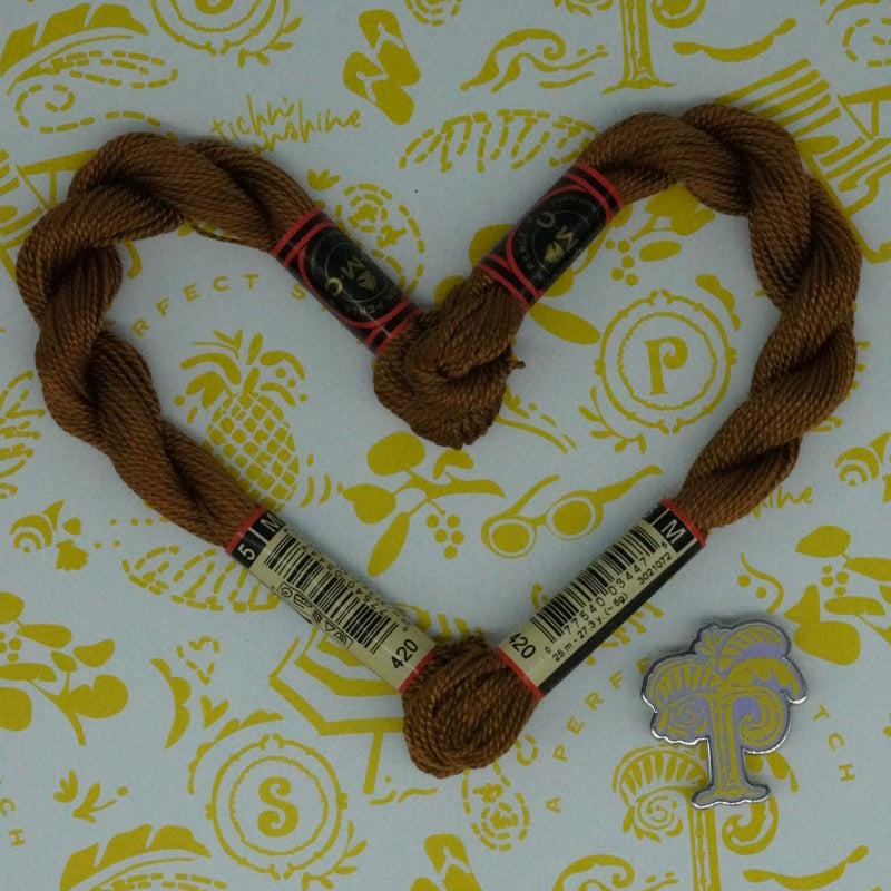 DMC 5 Pearl Cotton | 420 Hazelnut | Thread
