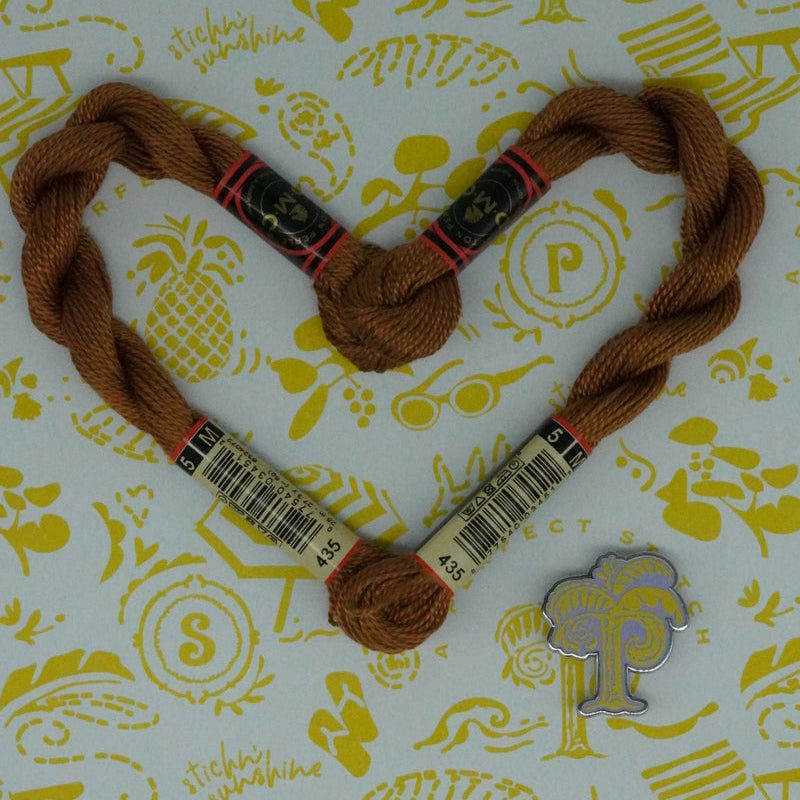 DMC 5 Pearl Cotton | 435 Tobacco | Thread