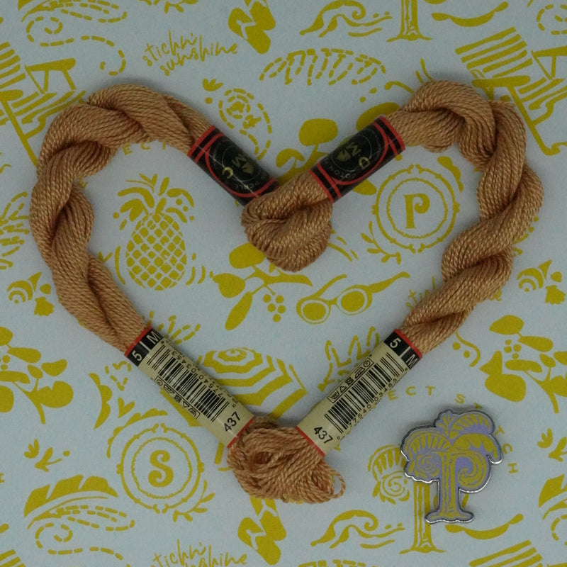 DMC 5 Pearl Cotton | 437 Camel | Thread