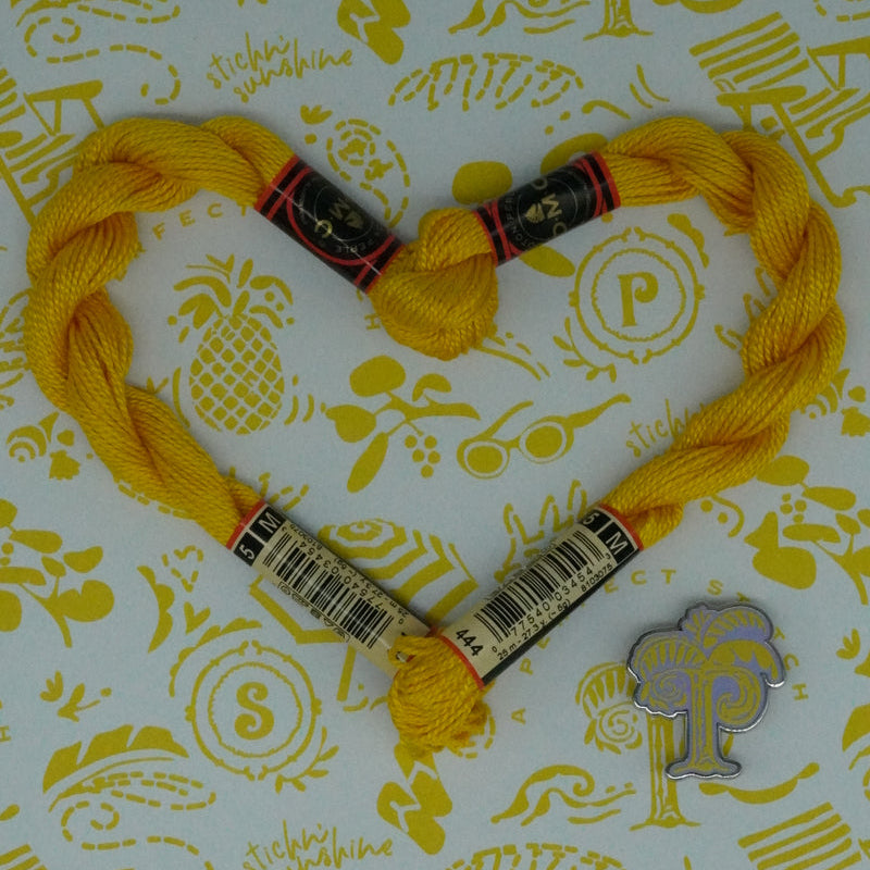 DMC 5 Pearl Cotton | 444 Bright Yellow | Thread