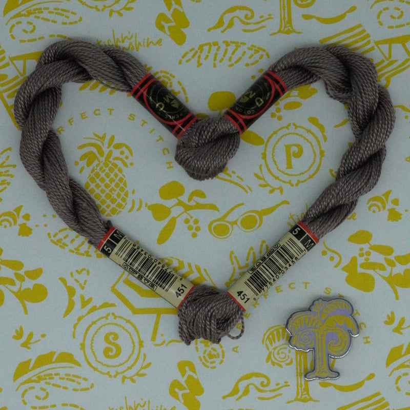 DMC 5 Pearl Cotton | 451 Little Gray | Thread