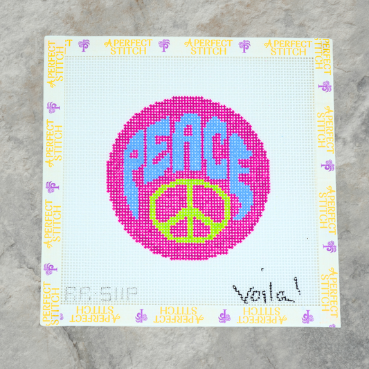 Voila | RR-511P Peace Round Ornament | Canvas