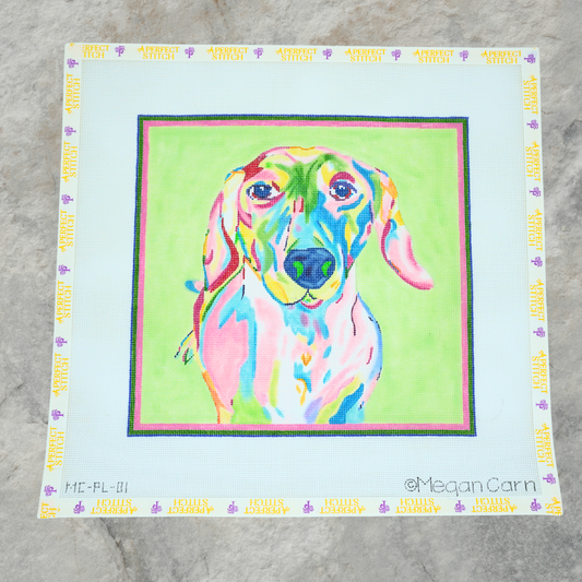 Kate Dickerson | MC-PL-01 Multicolor Dog | Canvas