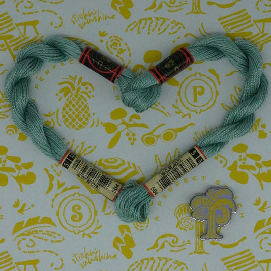 DMC 5 Pearl Cotton | 504 Blue Green Light | Thread