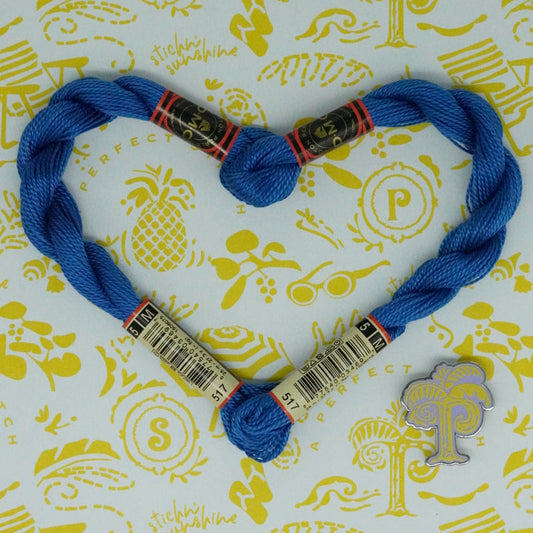 DMC 5 Pearl Cotton | 517 Nautical Blue | Thread