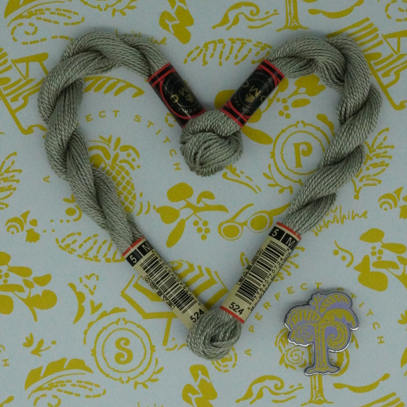 DMC 5 Pearl Cotton | 524 Pebble Green | Thread