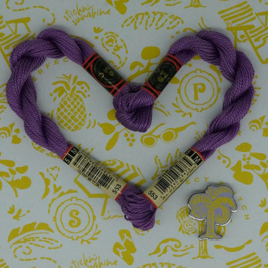DMC 5 Pearl Cotton | 553 Violet Amethyst | Thread