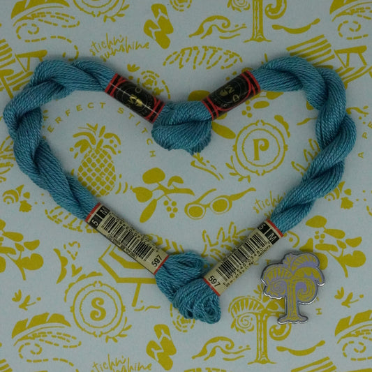 DMC 5 Pearl Cotton | 597 Pack Ice Blue | Thread