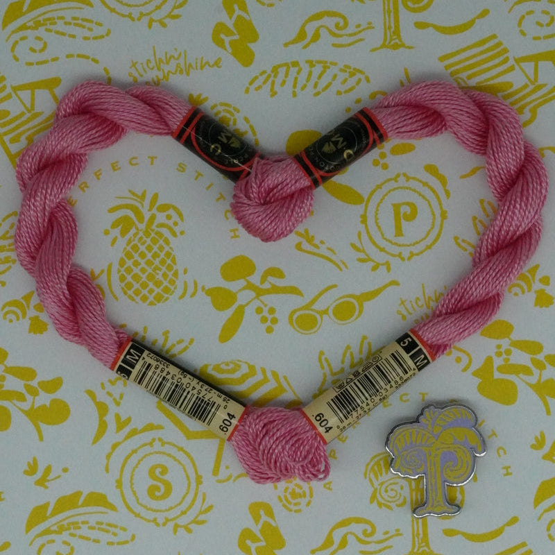 DMC 5 Pearl Cotton | 604 Pink Hyacinth | Thread